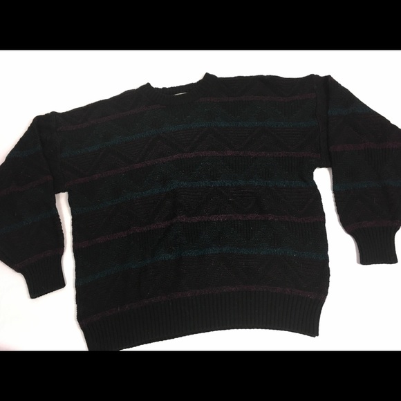 Other - Method Black blue purple striped Oversized Sweater